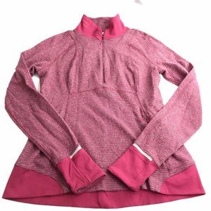 Lululemon Runderful Pullover 1/2 Zip 10 L Pink